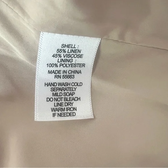 H by Halston Linen Blend Cropped Blazer Size M - Picture 10 of 10